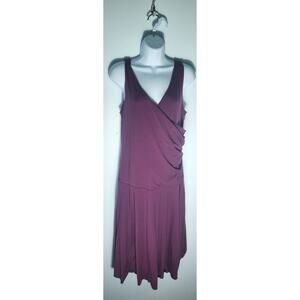 Gap Stretch Womens Purple Jersey Knit Swing Tank Dress Size Large Preppy Travel